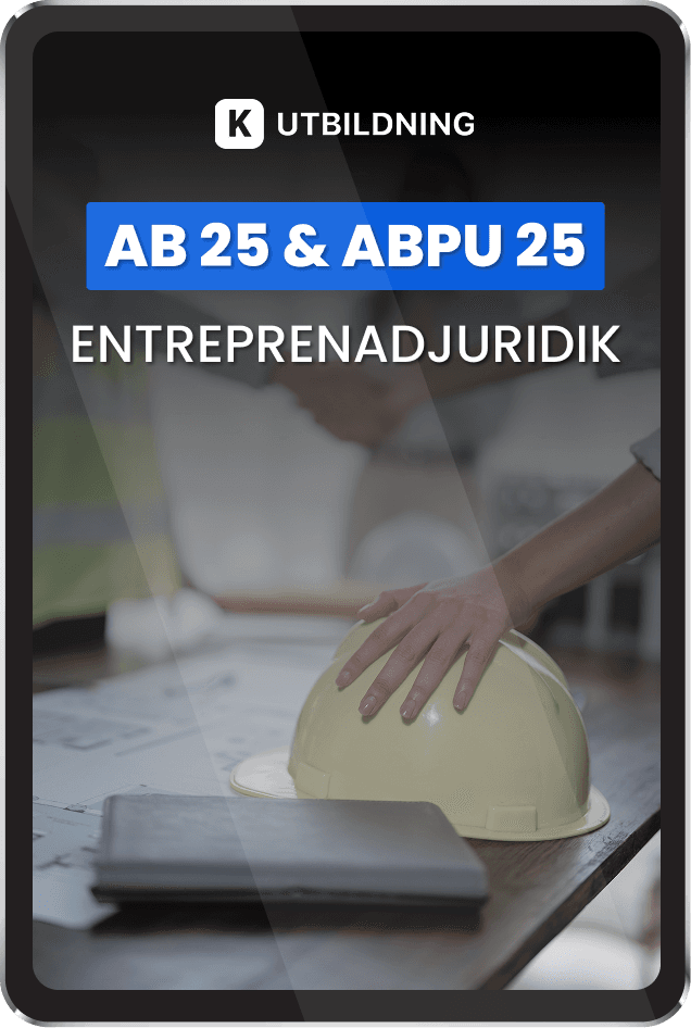 Entreprenadjuridik (AB 25 & ABPU 25)