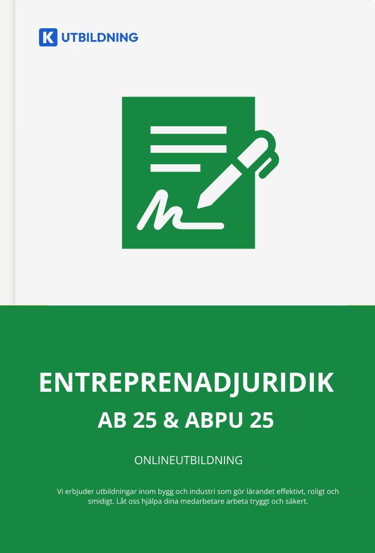 Entreprenadjuridik (AB 25 & ABPU 25)