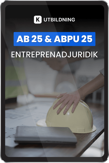 Entreprenadjuridik (AB 25 & ABPU 25)